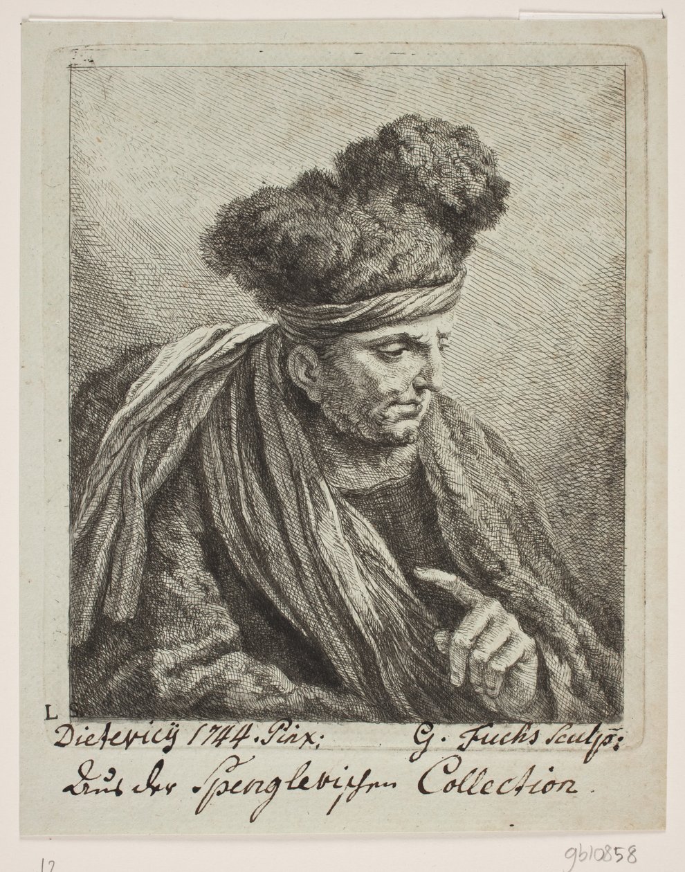 Um homem com um turbante de Georg Mathias Fuchs