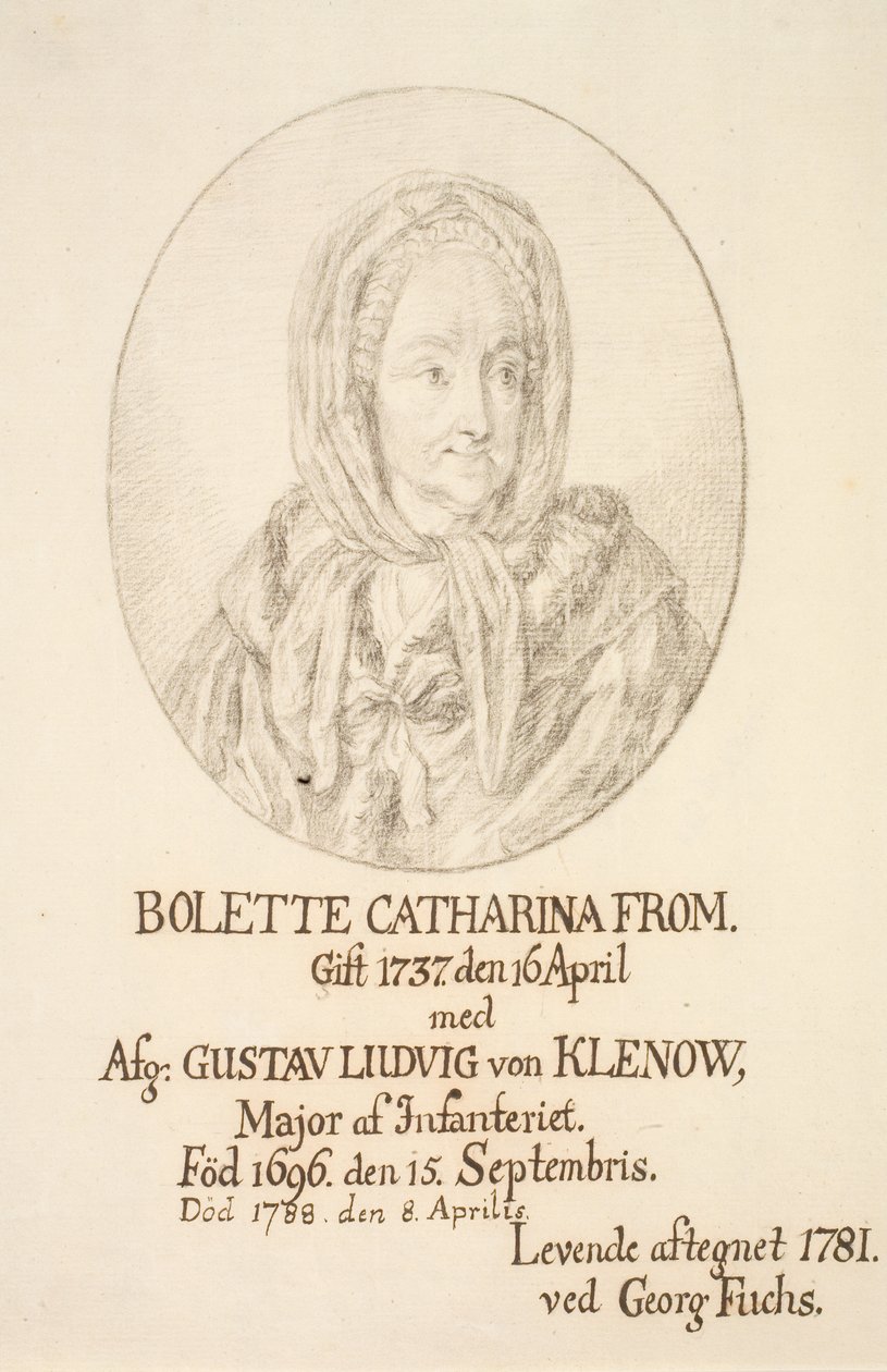 Retrato de Bolette Catharina de de Georg Mathias Fuchs