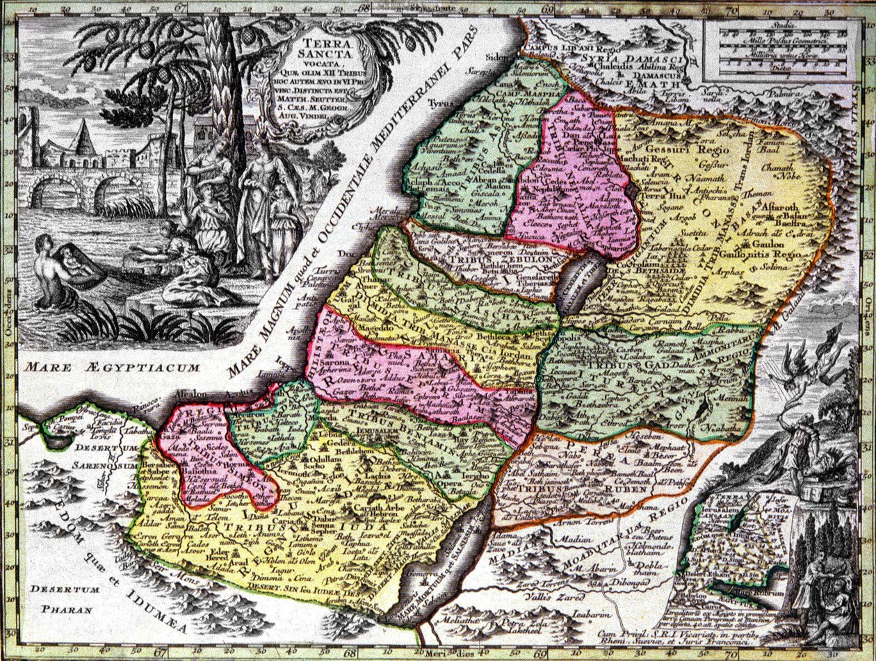 A Terra Santa (Palestina) de Georg Matthäus Seutter