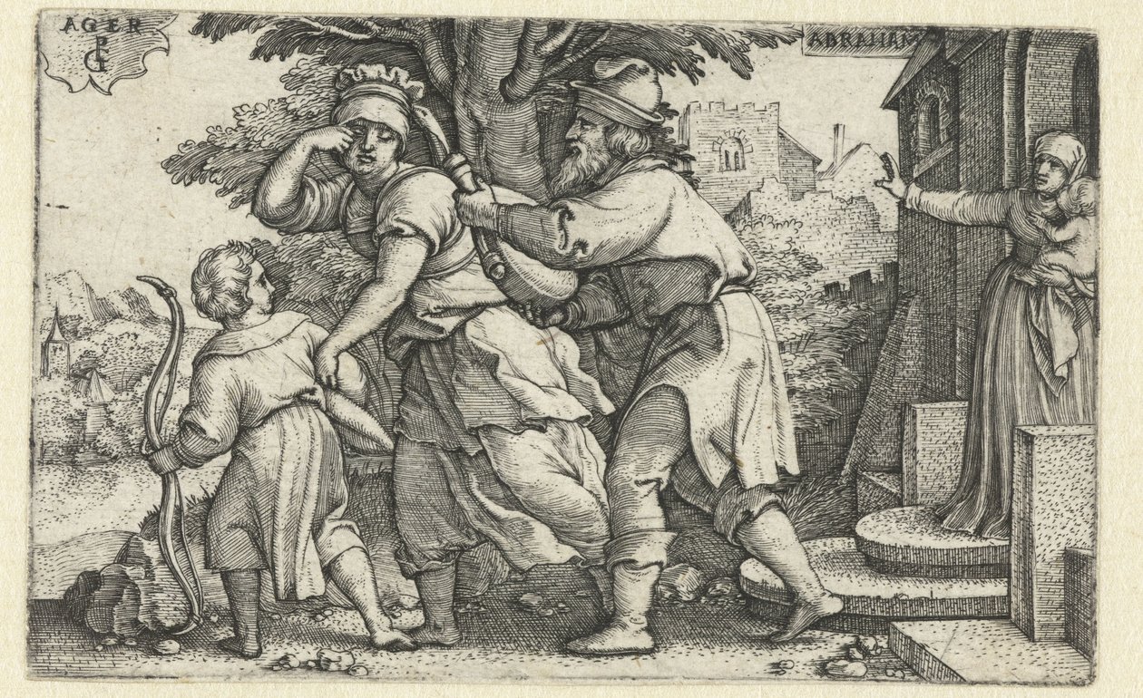 Abraão expulsa Hagar e Ishmael
História de Abraão (título da série) de Georg Pencz