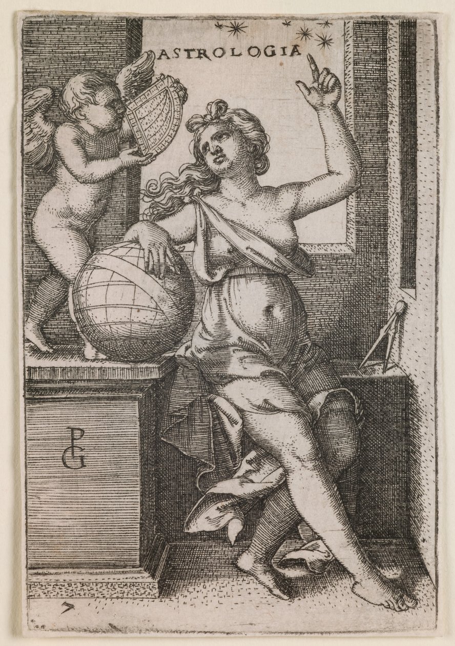 Astrologia, da série "As Artes Liberais", c.1541 (gravura) de Georg Pencz