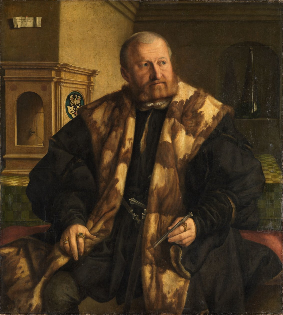 Retrato do mestre-moeiro de Nuremberga, Jörg Herz de Georg Pencz