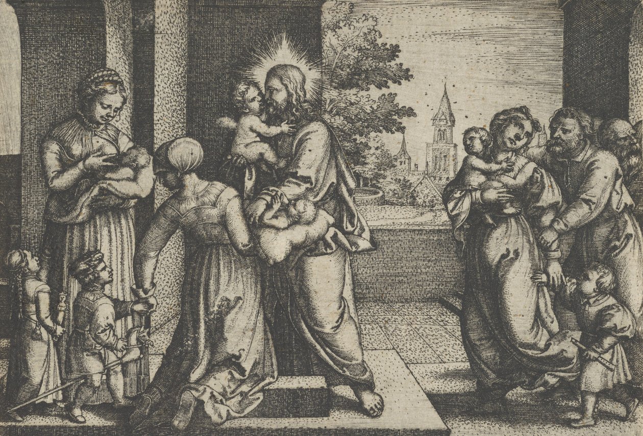 Cristo e as Crianças. de Georg Pencz