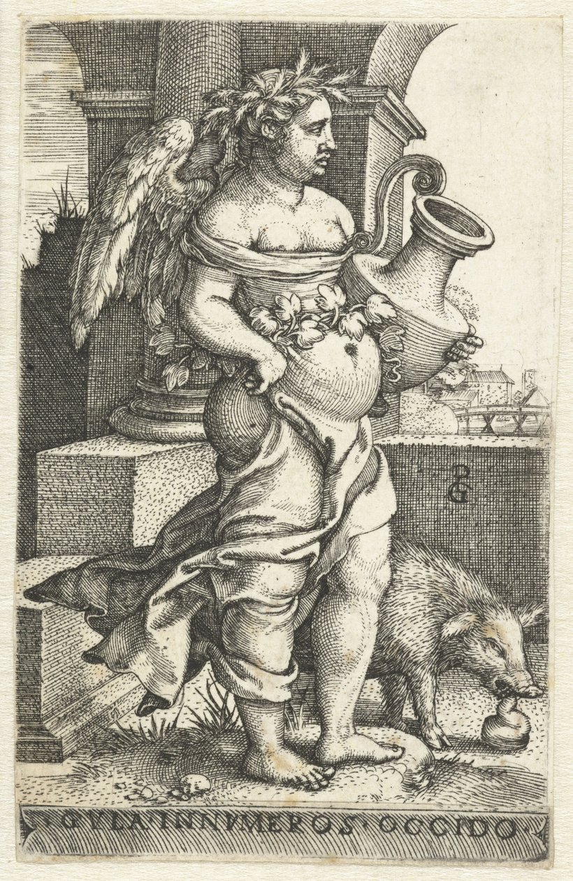 Gula (Gula)
Gvla innvmeros occido (título sobre o objecto)
Seven Deadly Sins (título da série) de Georg Pencz