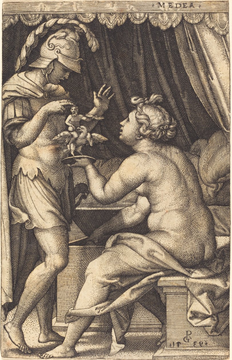Medeia Devolvendo os Penates a Jasão de Georg Pencz