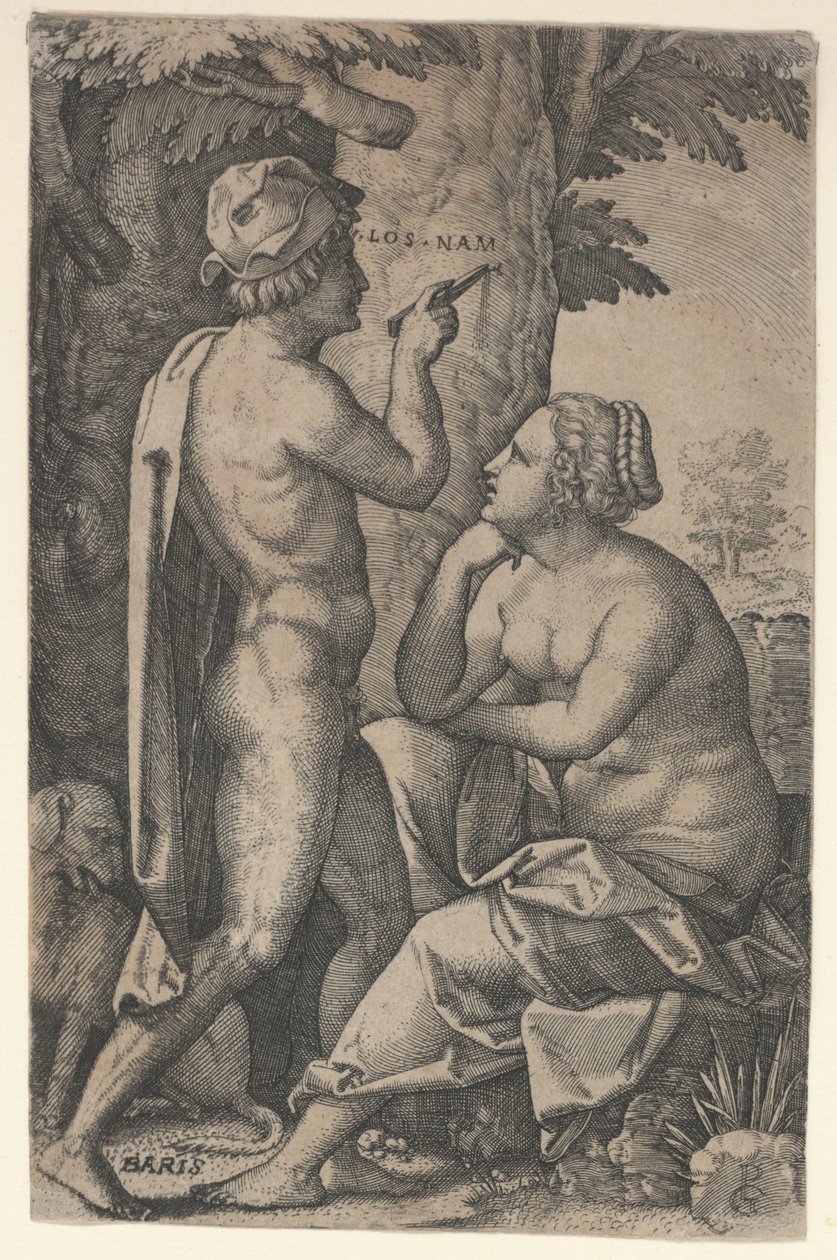 Paris e Enone de Georg Pencz