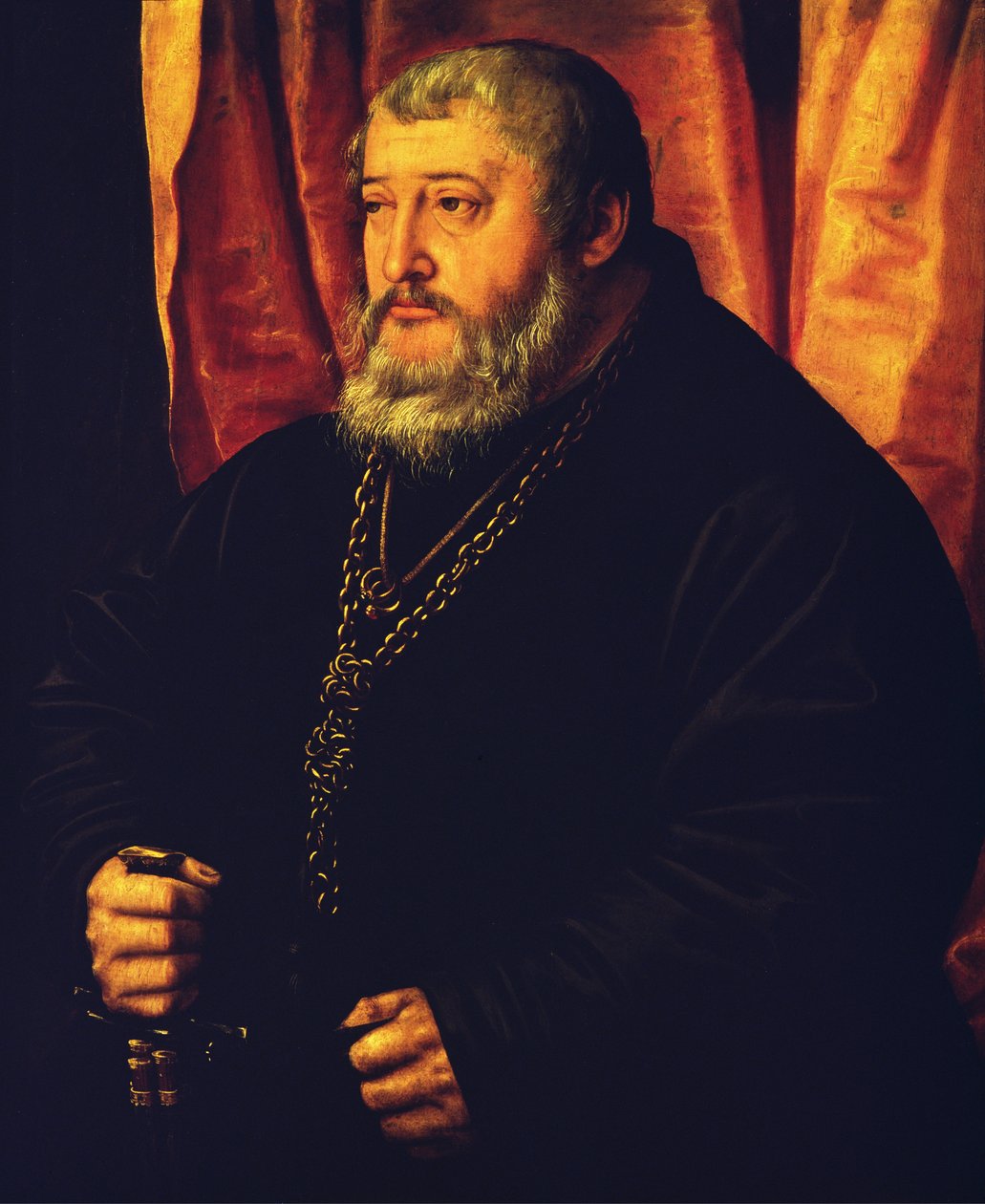 Retrato do Eleitor Palatino Otto Henrique, 1543 (óleo sobre madeira) de Georg Pencz