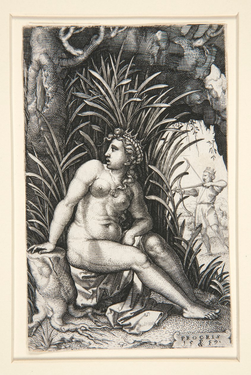 Prócris e Céfalo, da série As heroínas gregas de Georg Pencz