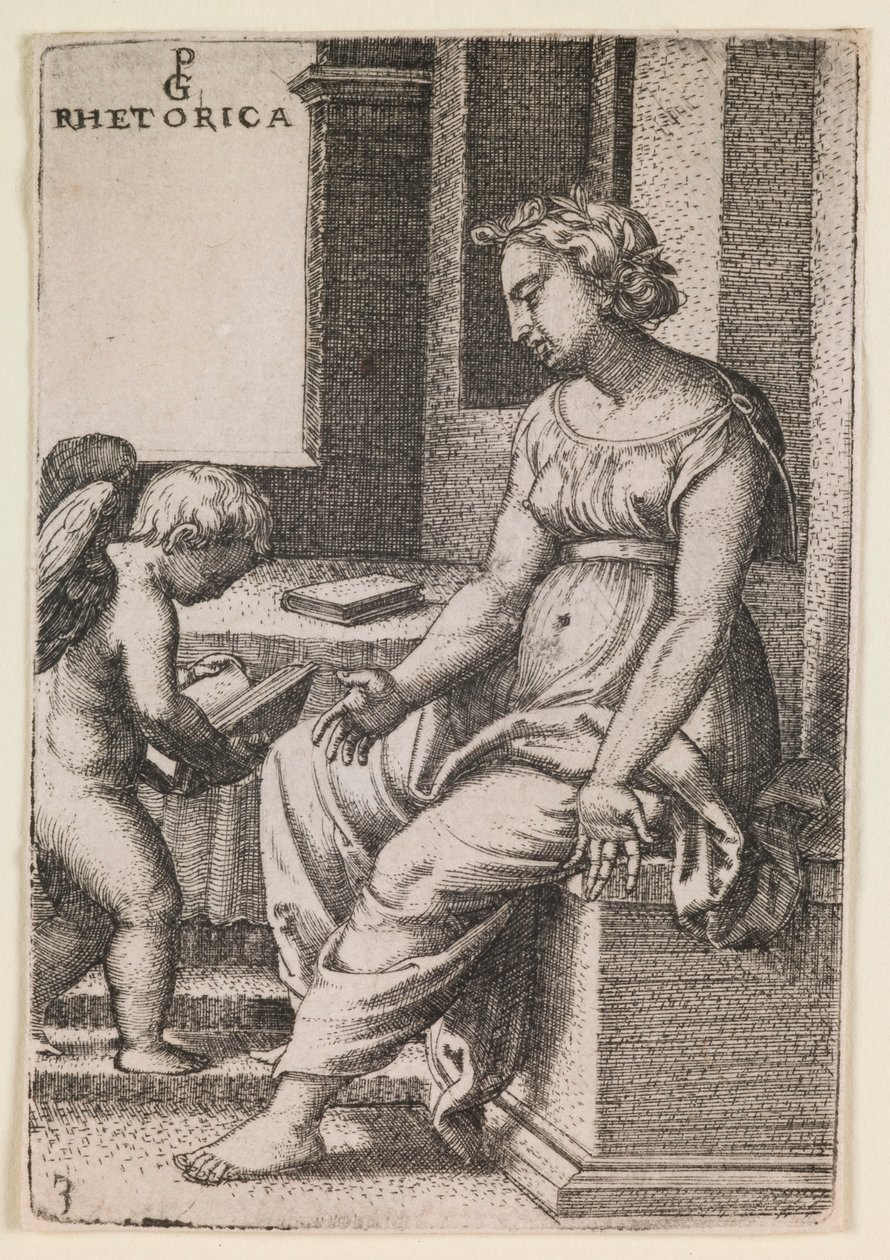 Retórica, da série “As Artes Liberais” de Georg Pencz