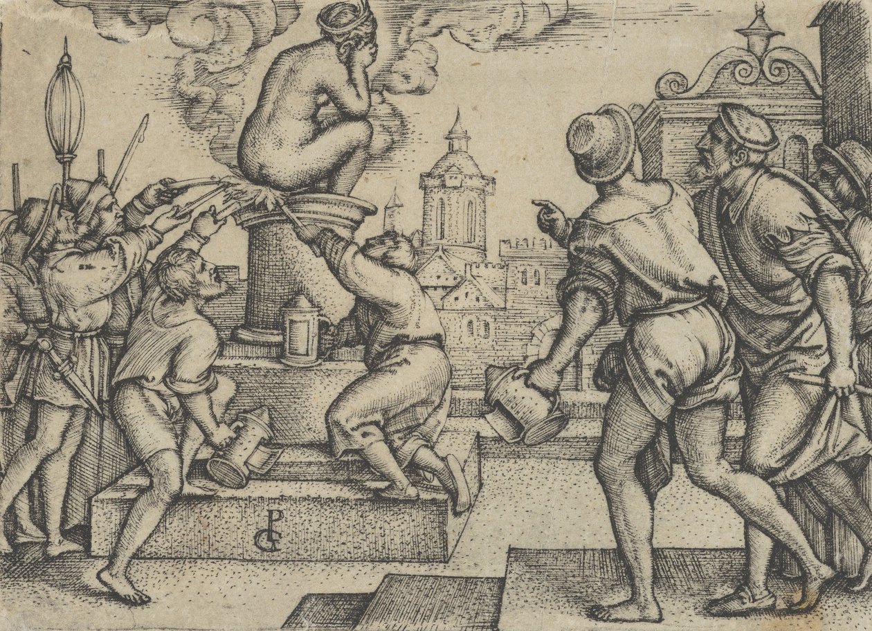 A Cortesã Punida, de A História do Mago Virgílio. de Georg Pencz
