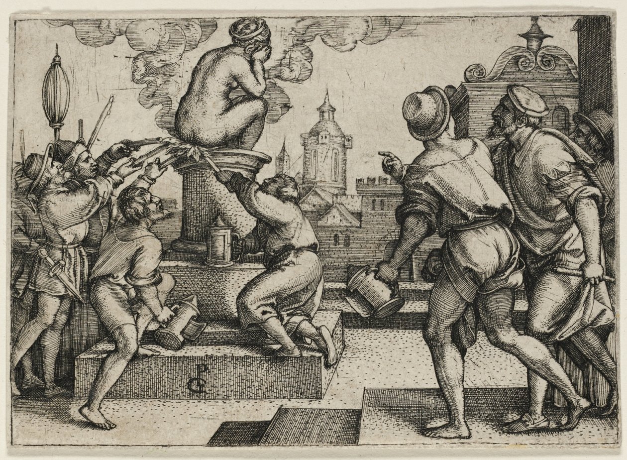 A cortesã punida, de A história do mágico Virgílio de Georg Pencz