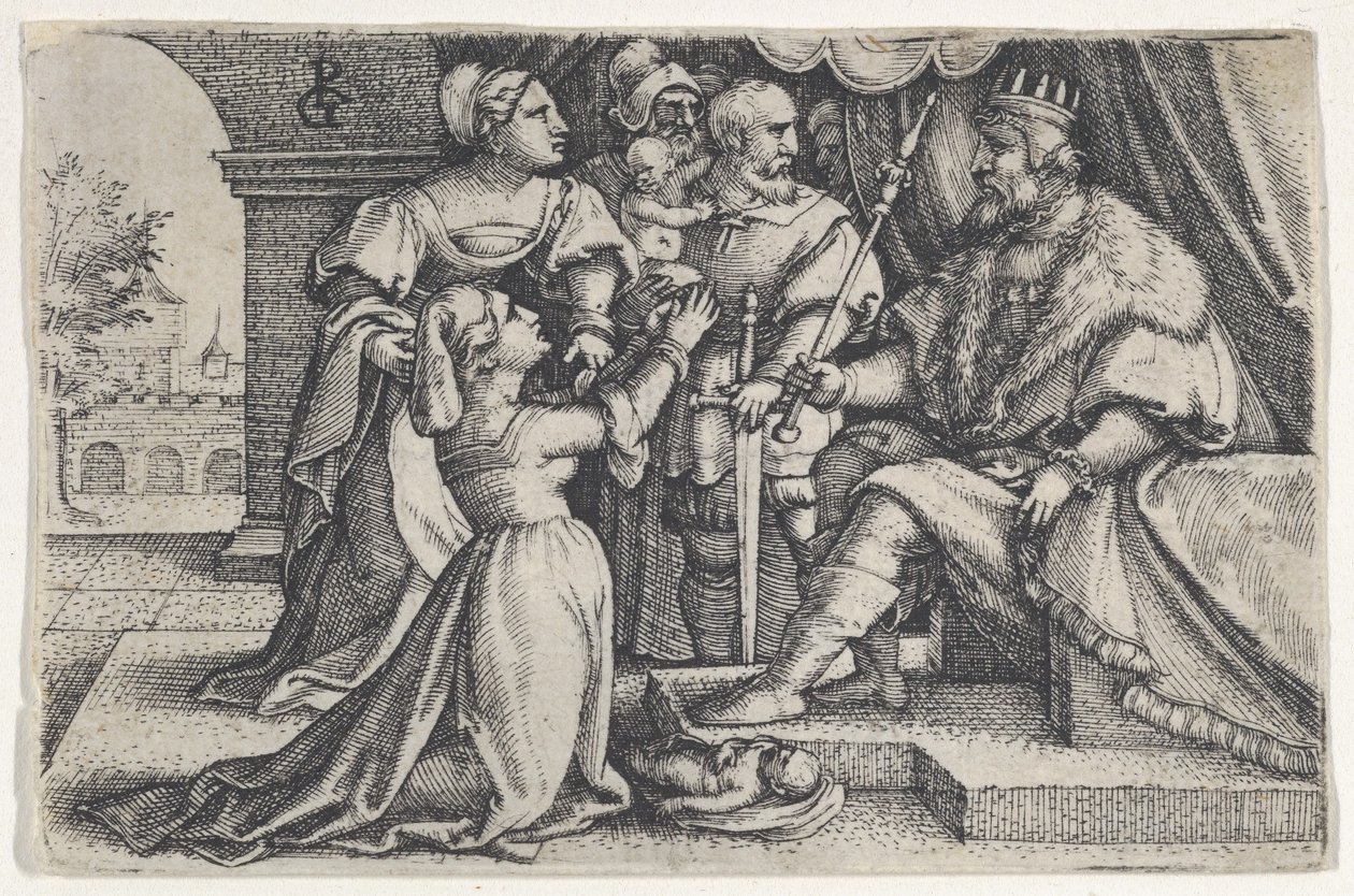 O Julgamento de Salomão. de Georg Pencz