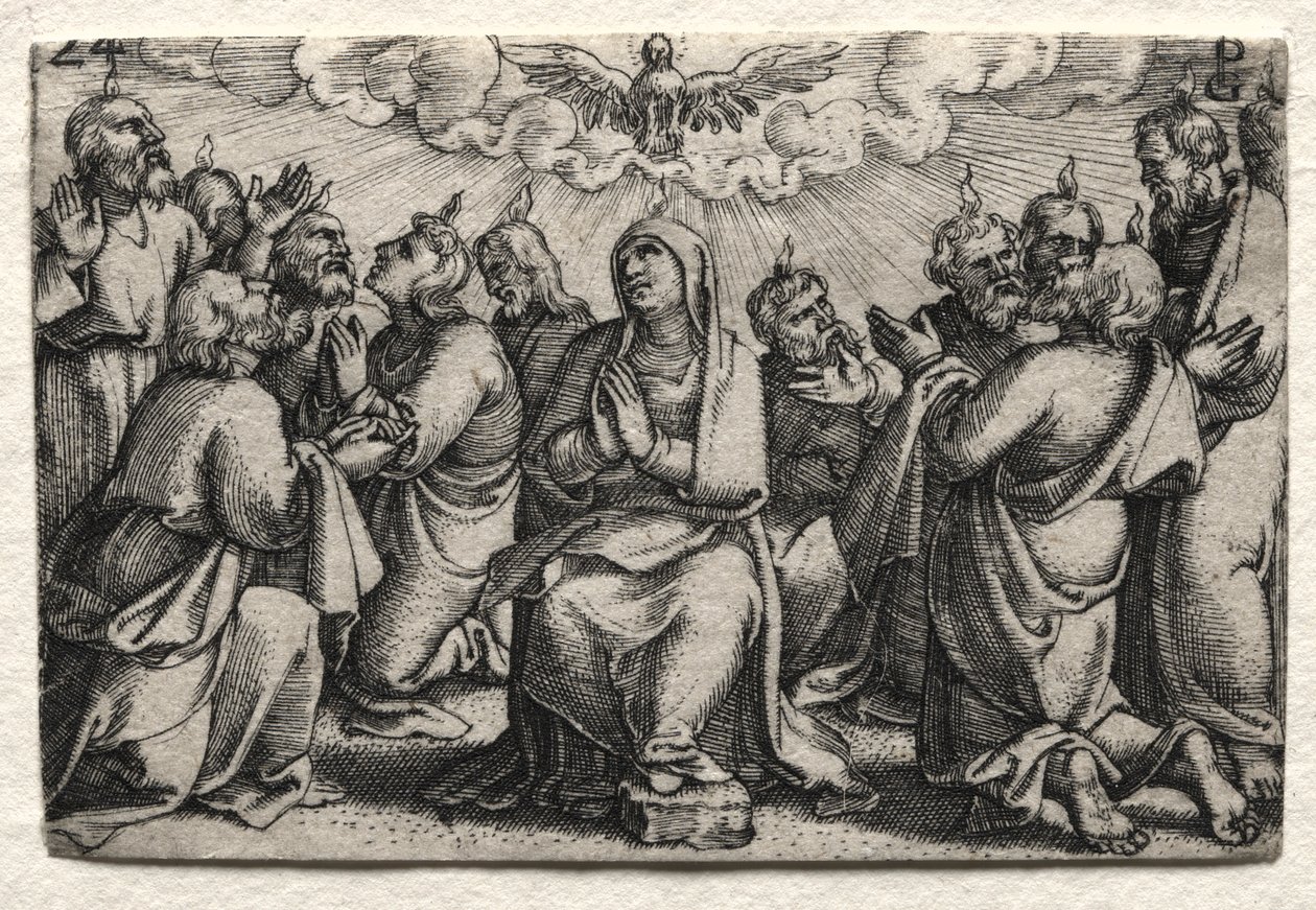A Vida de Jesus Cristo: A Descida do Espírito Santo de Georg Pencz
