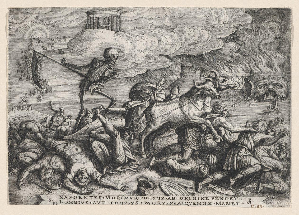 O triunfo da morte no tempo, de O triunfo de Petrarca. de Georg Pencz