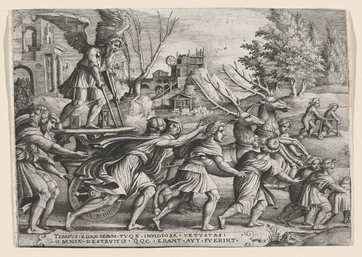 O triunfo do tempo sobre a fama, de Os triunfos de Petrarca. de Georg Pencz