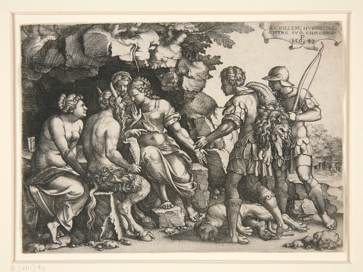 Tétis e Quíron de Georg Pencz
