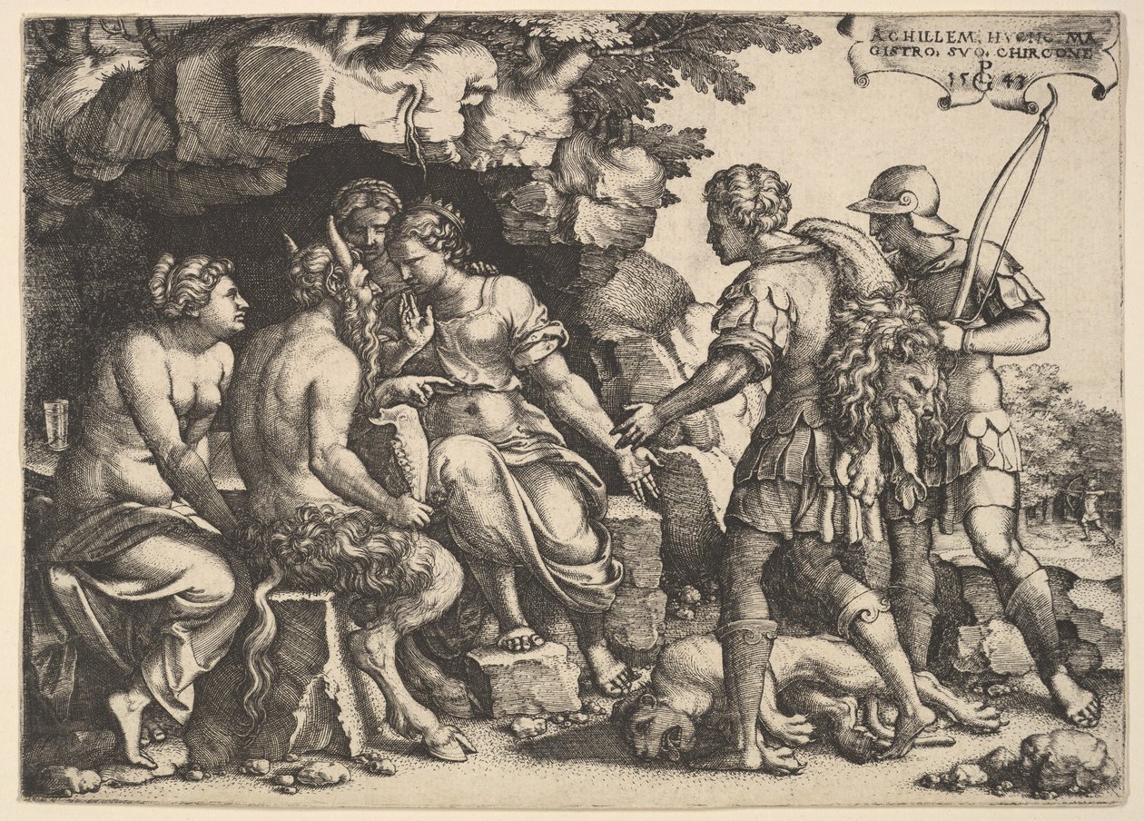 Thetis e Quíron, 1543. de Georg Pencz