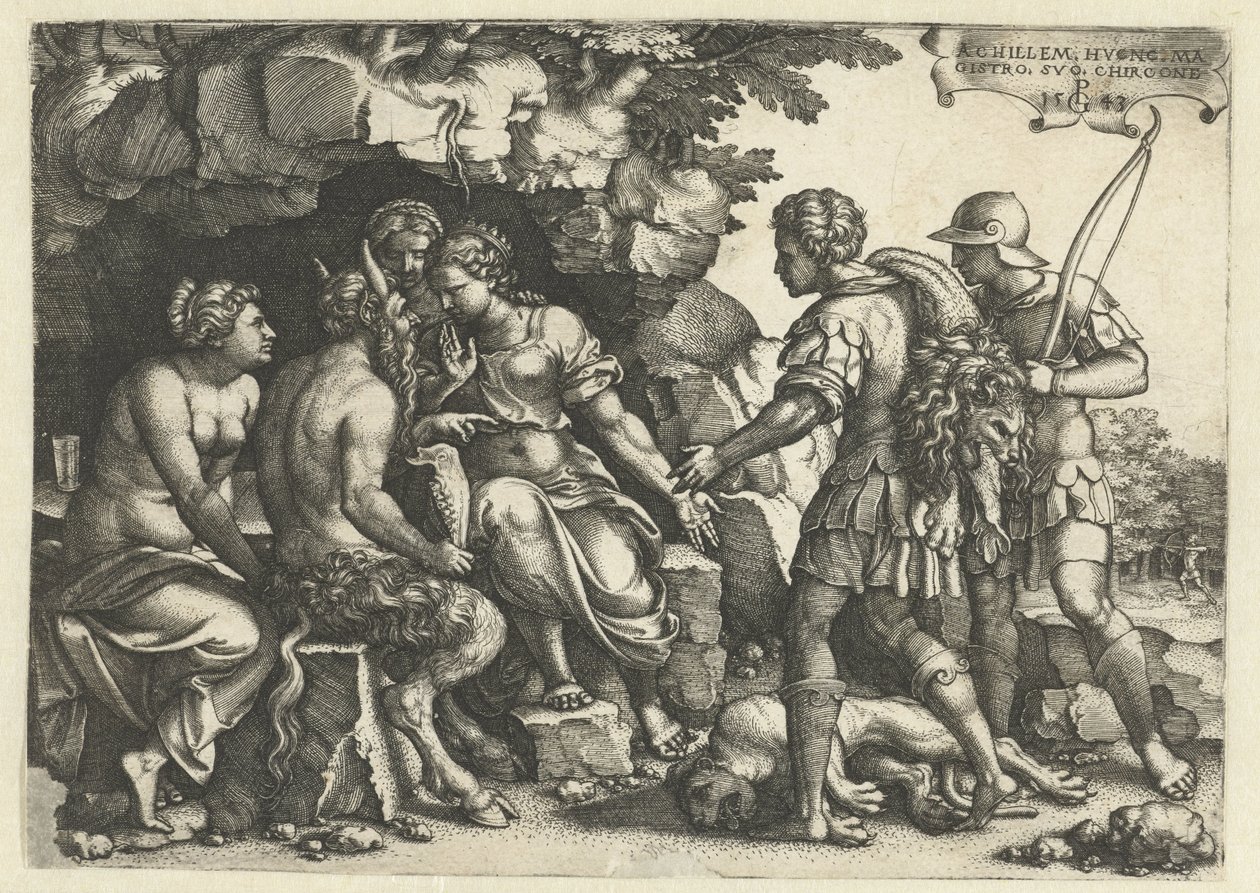 Tétis e Quíron conversando de Georg Pencz