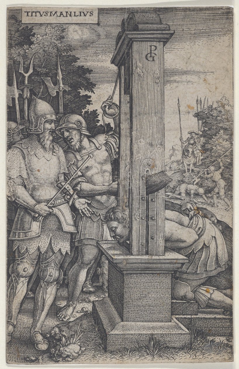 Titus Manlius, de Roman Heroes, 1535. de Georg Pencz