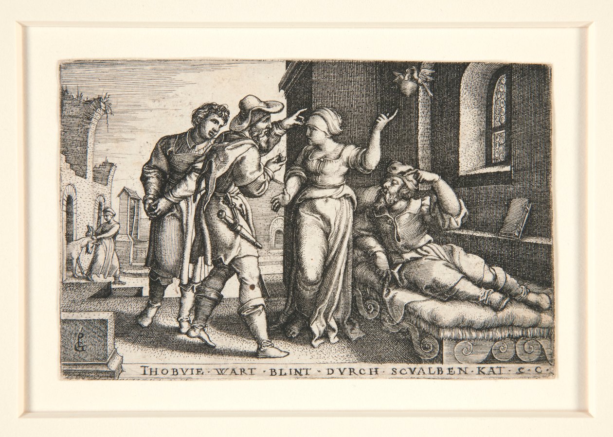 Tobit Cego, pl. 3 da série A História de Tobit de Georg Pencz