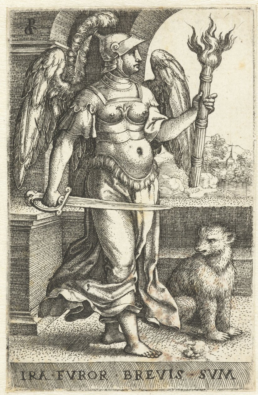 Ira (Ira)
Ira fvror brevis svm (título sobre o objecto)
Seven Deadly Sins (título da série) de Georg Pencz