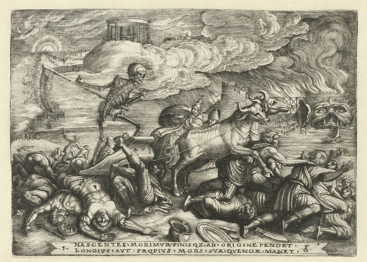 Triunfo da Morte Seis Triunfos de Petrarca (título da série) de Georg Pencz