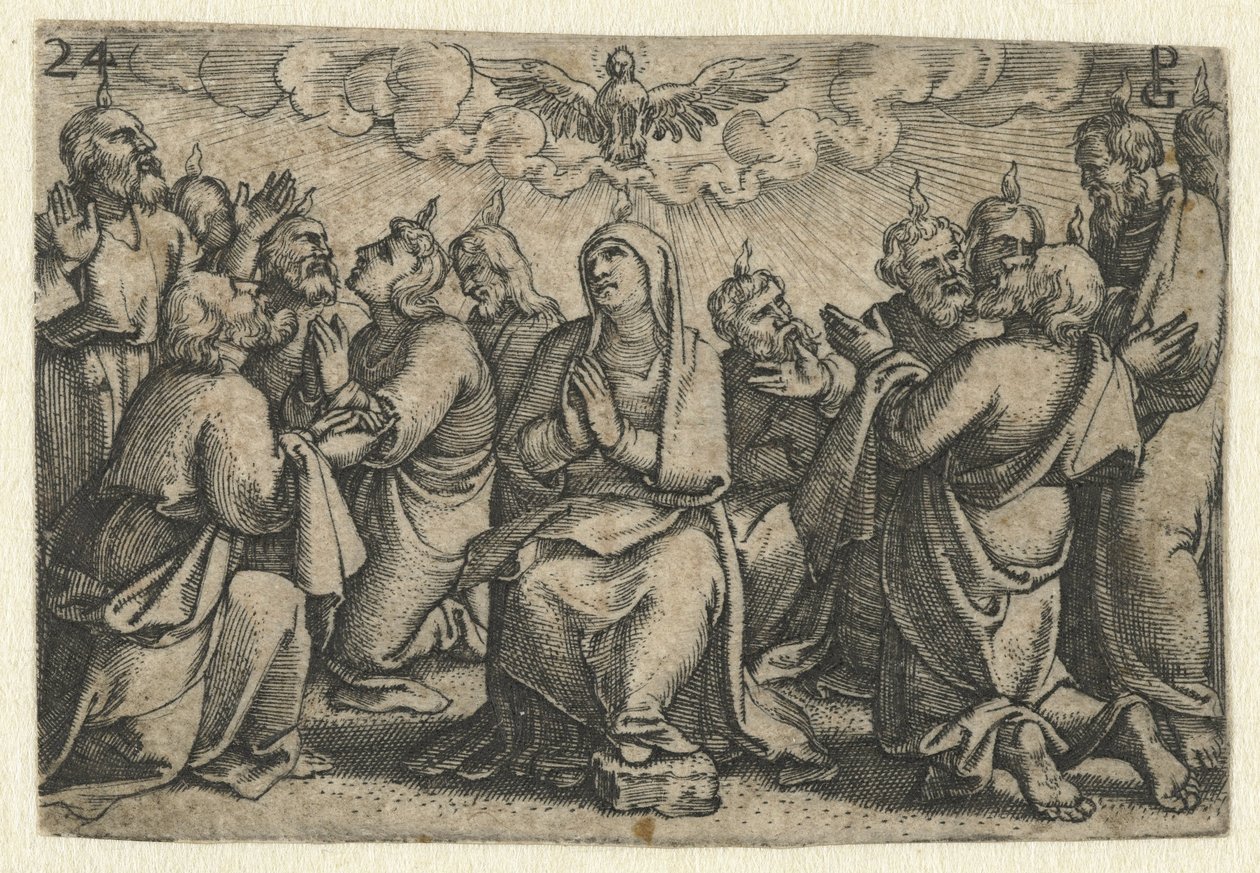 efusão do Espírito Santo
Pentecostes
Vida de Cristo (título da série) de Georg Pencz