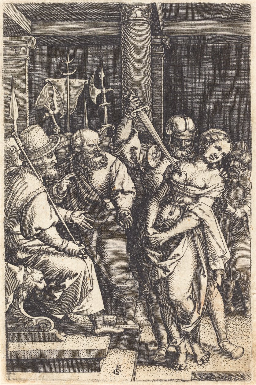 Virginius matando sua filha de Georg Pencz