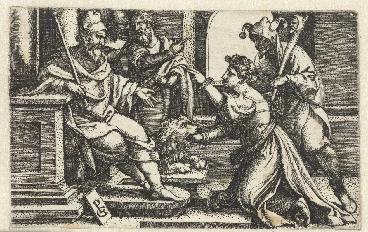 Mulher declara a sua inocência sob juramento
Boca da verdade
Bocca della Verità de Georg Pencz