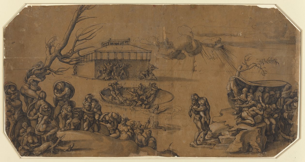 A inundação de Georg Pencz after Michelangelo