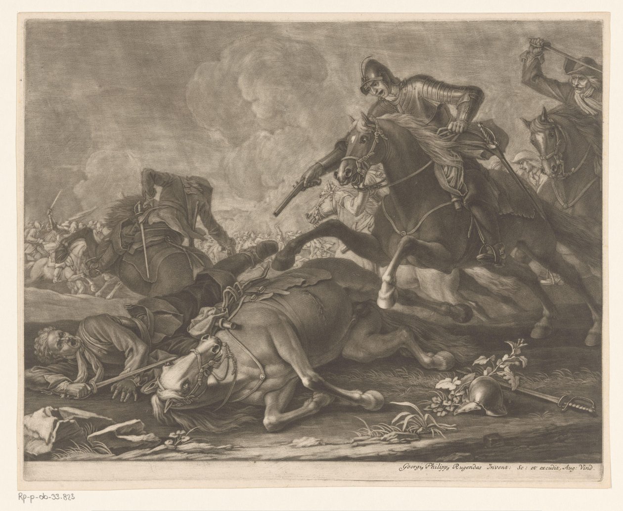 Luta de cavaleiros de Georg Philipp Rugendas (I)