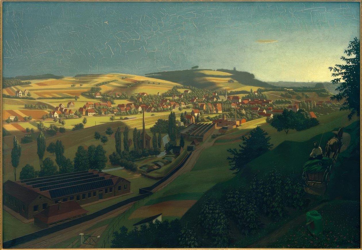 G. Scholz, vista de Grötzingen de Georg Scholz