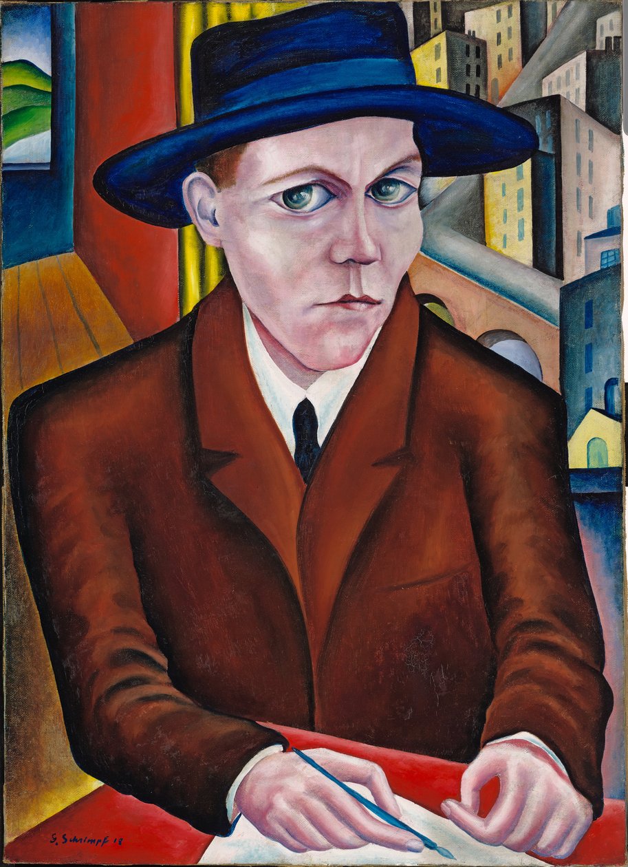 Retrato de Oskar Maria Graf de Georg Schrimpf