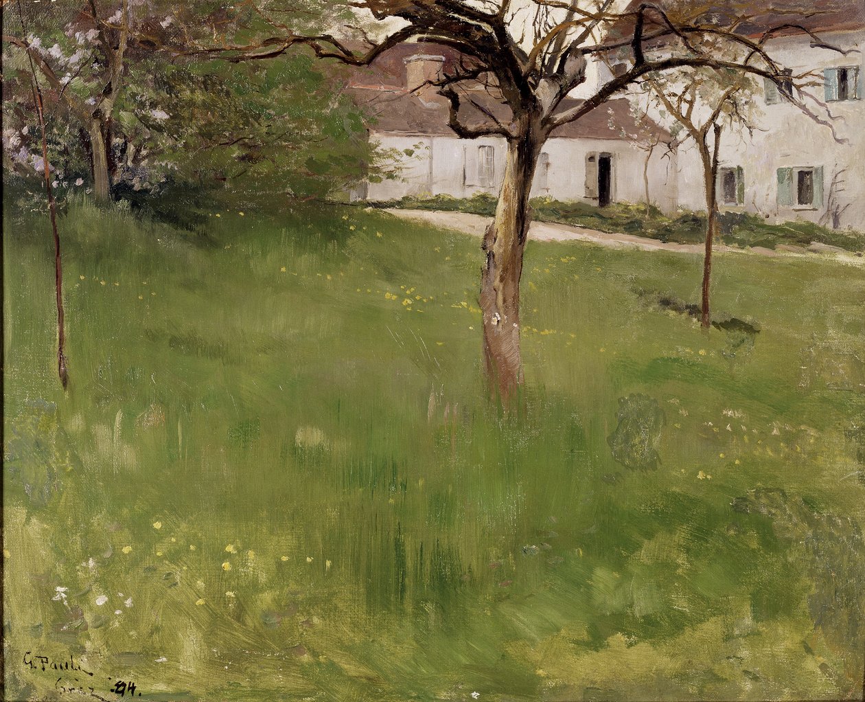 Um jardim em Grez, 1884 de Georg Vilhelm Pauli