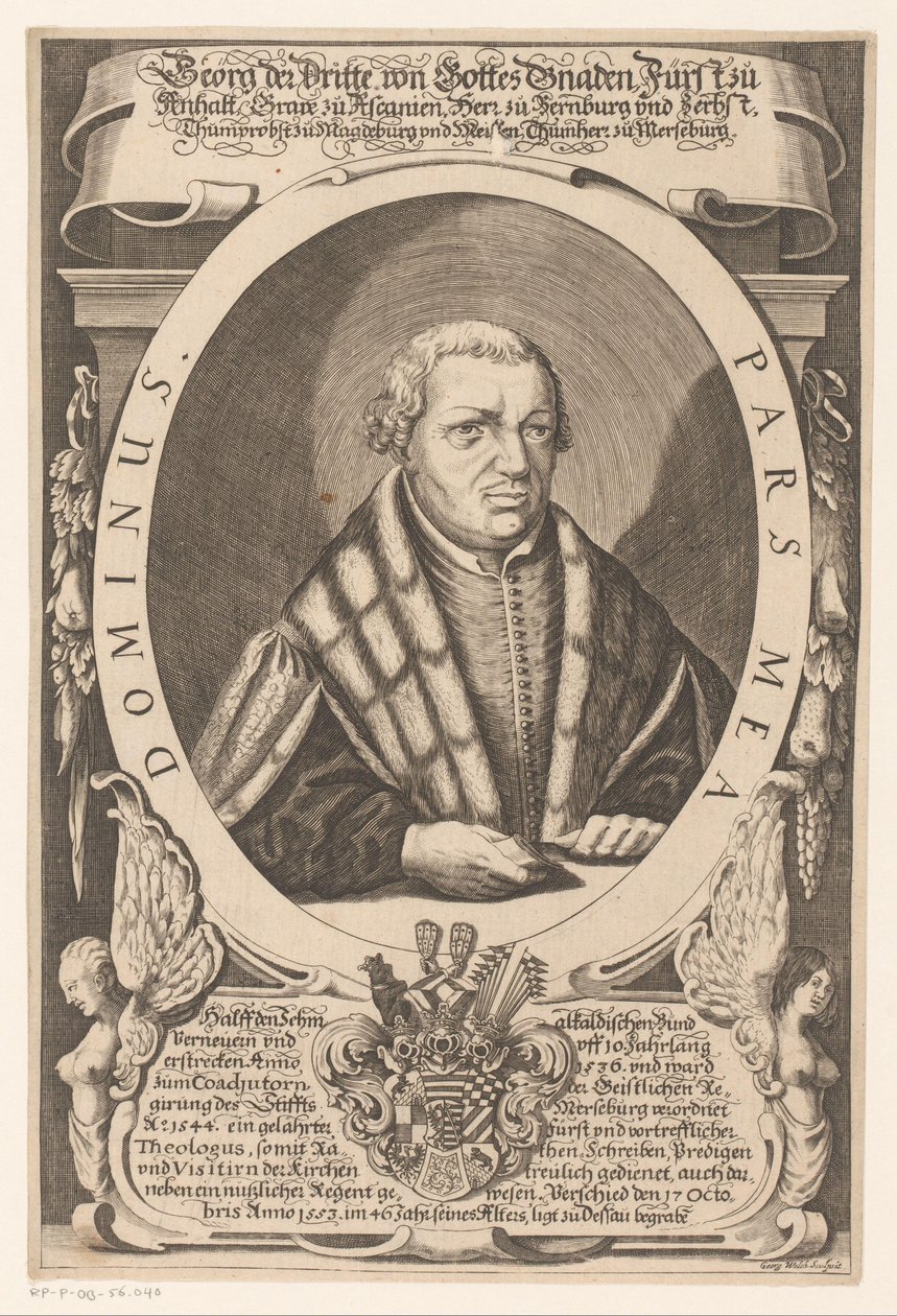 Retrato de Jorge III, Príncipe de Anhalt-Dessau de Georg Walch