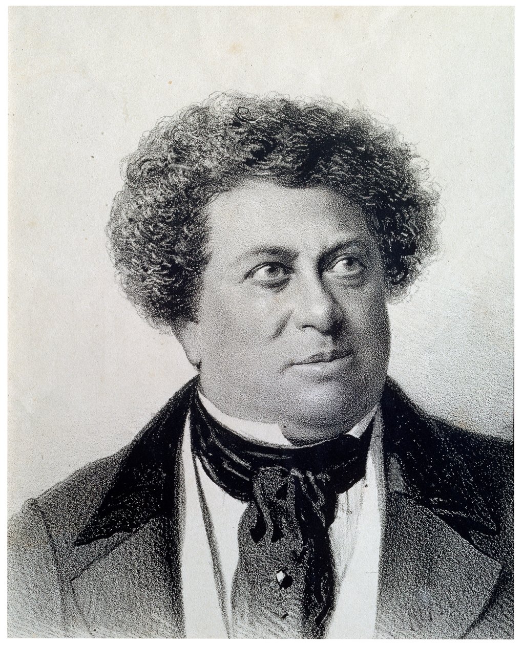 Retrato do autor Alexandre Dumas, século XIX de Georg Wilhelm Timm
