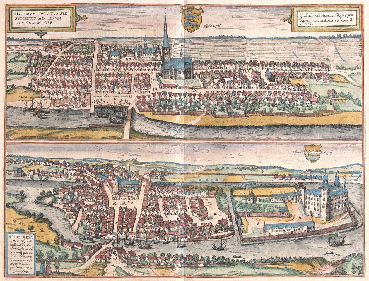 Husum, Alemanha, de um Mundo Unido de Georg Braun und Franz Hogenberg