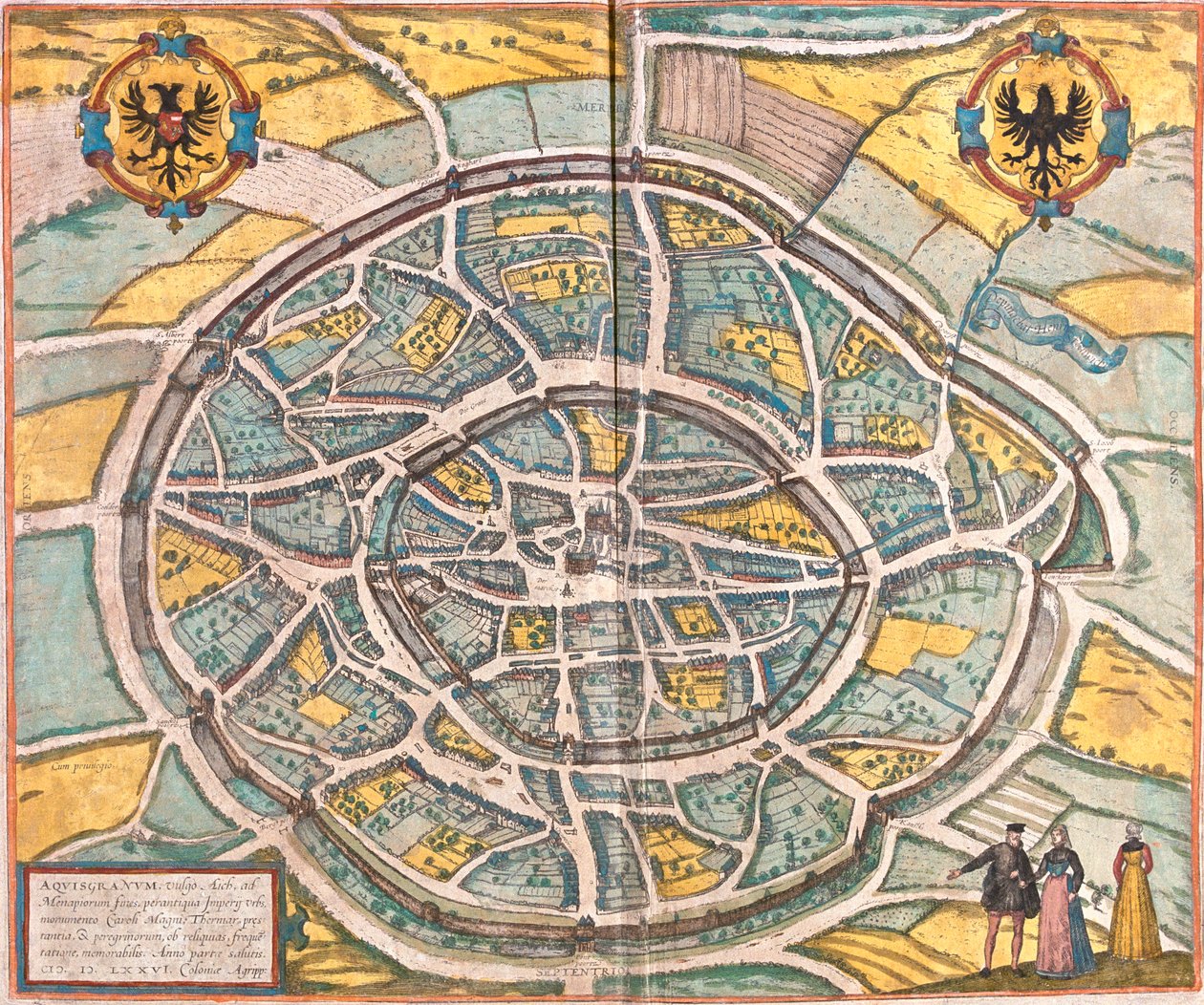 Aachen, Alemanha de Georg and Hogenberg Franz (1535 90) Braun