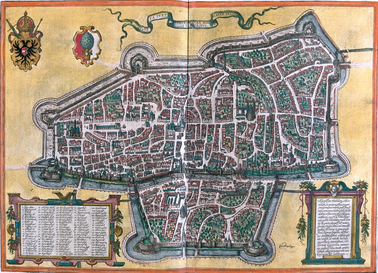 Augsburgo, Alemanha de Georg and Hogenberg Franz (1535 90) Braun