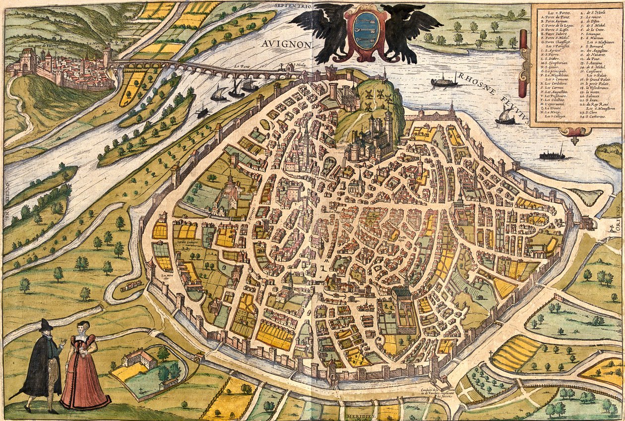 Avignon, França de Georg and Hogenberg Franz (1535 90) Braun