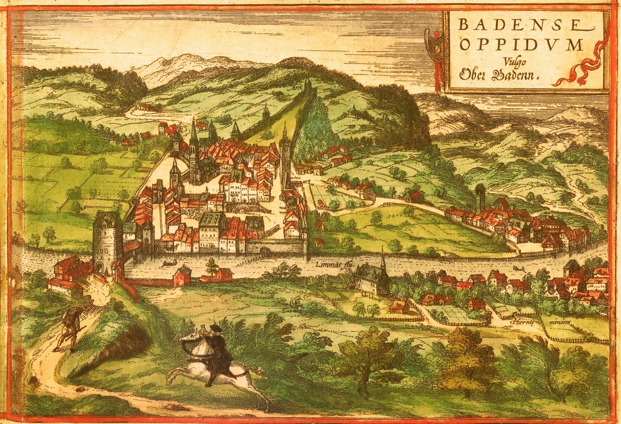 Baden, Spa, Suíça de Georg and Hogenberg Franz (1535 90) Braun