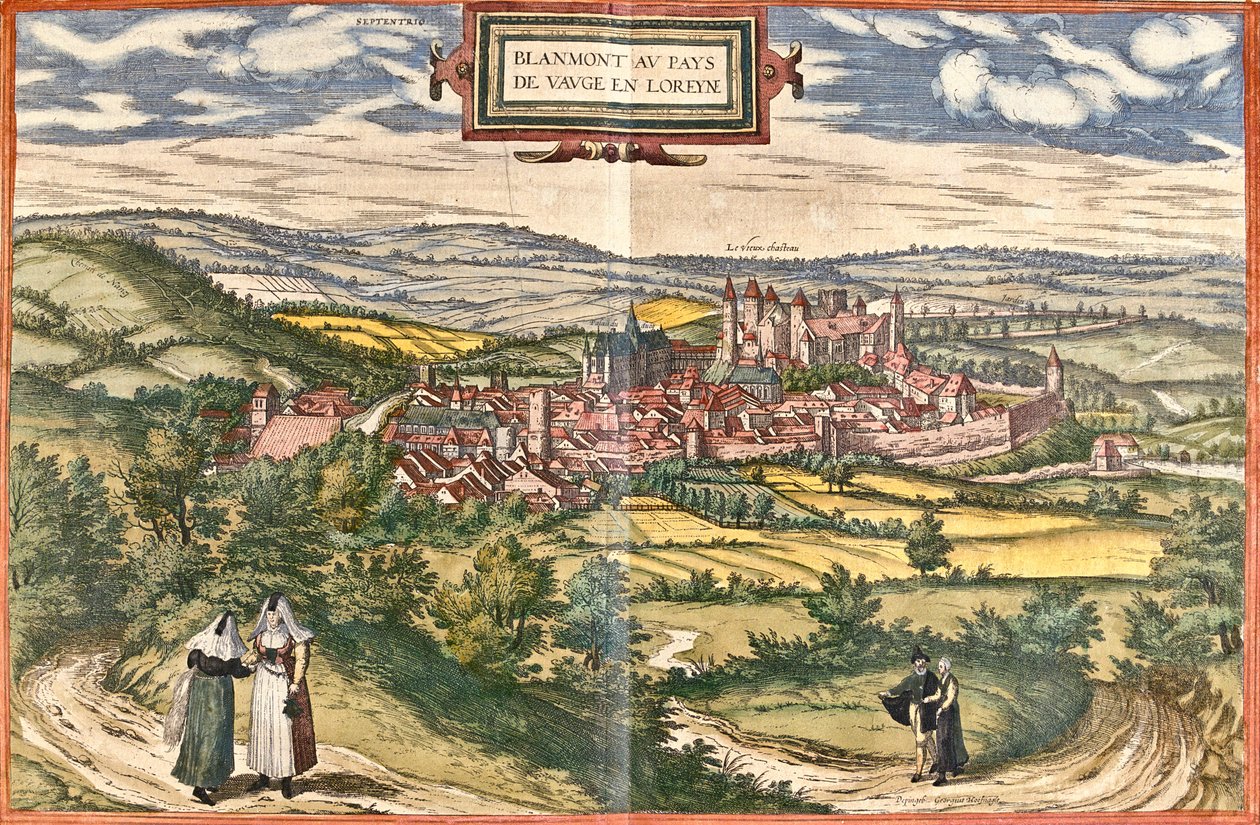 Blâmont, França de Georg and Hogenberg Franz (1535 90) Braun