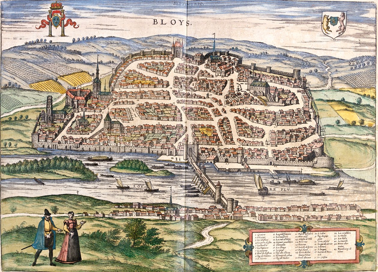 Blois, França de Georg and Hogenberg Franz (1535 90) Braun