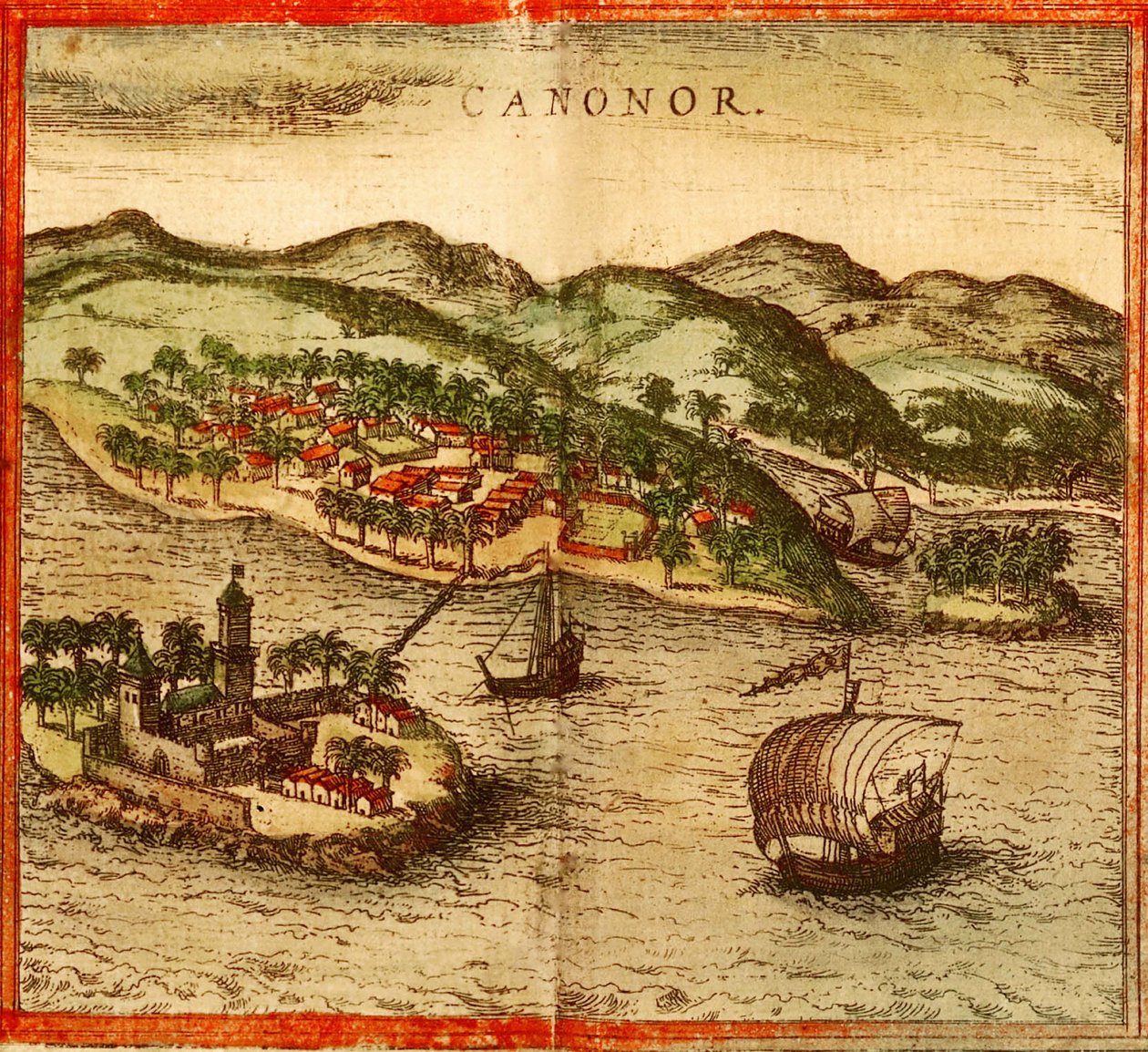 Cannanore, Kannur, Índia de Georg and Hogenberg Franz (1535 90) Braun