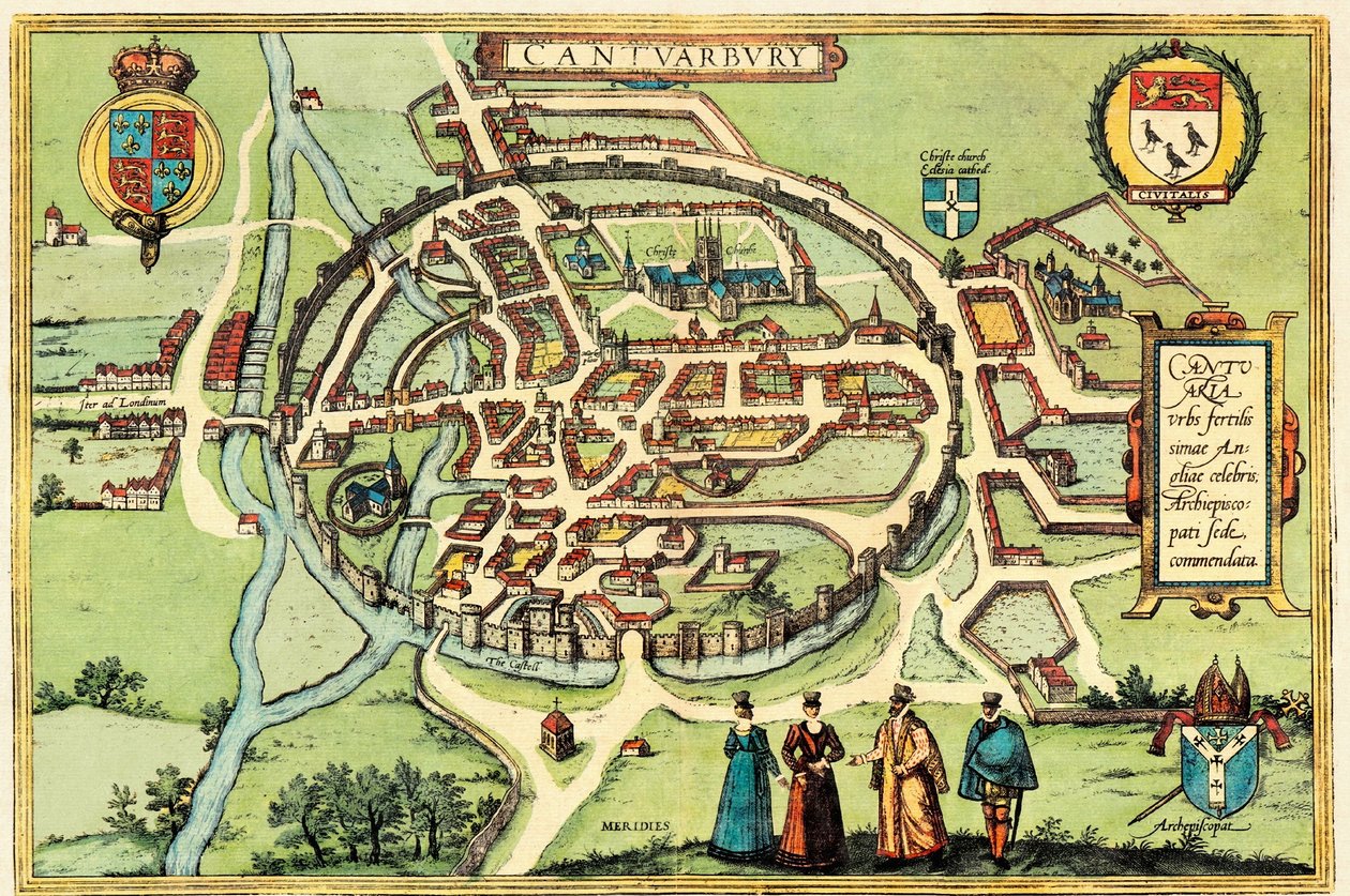 Canterbury, Inglaterra de Georg and Hogenberg Franz (1535 90) Braun