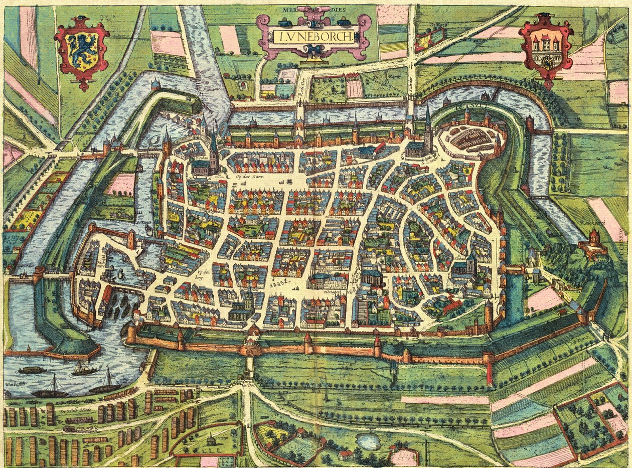 Edimburgo, Escócia de Georg and Hogenberg Franz (1535-90) Braun