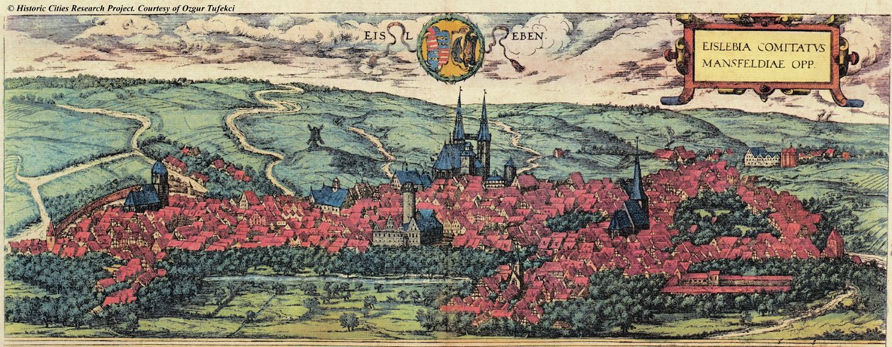 Eisleben na Saxónia de Georg and Hogenberg Franz (1535 90) Braun