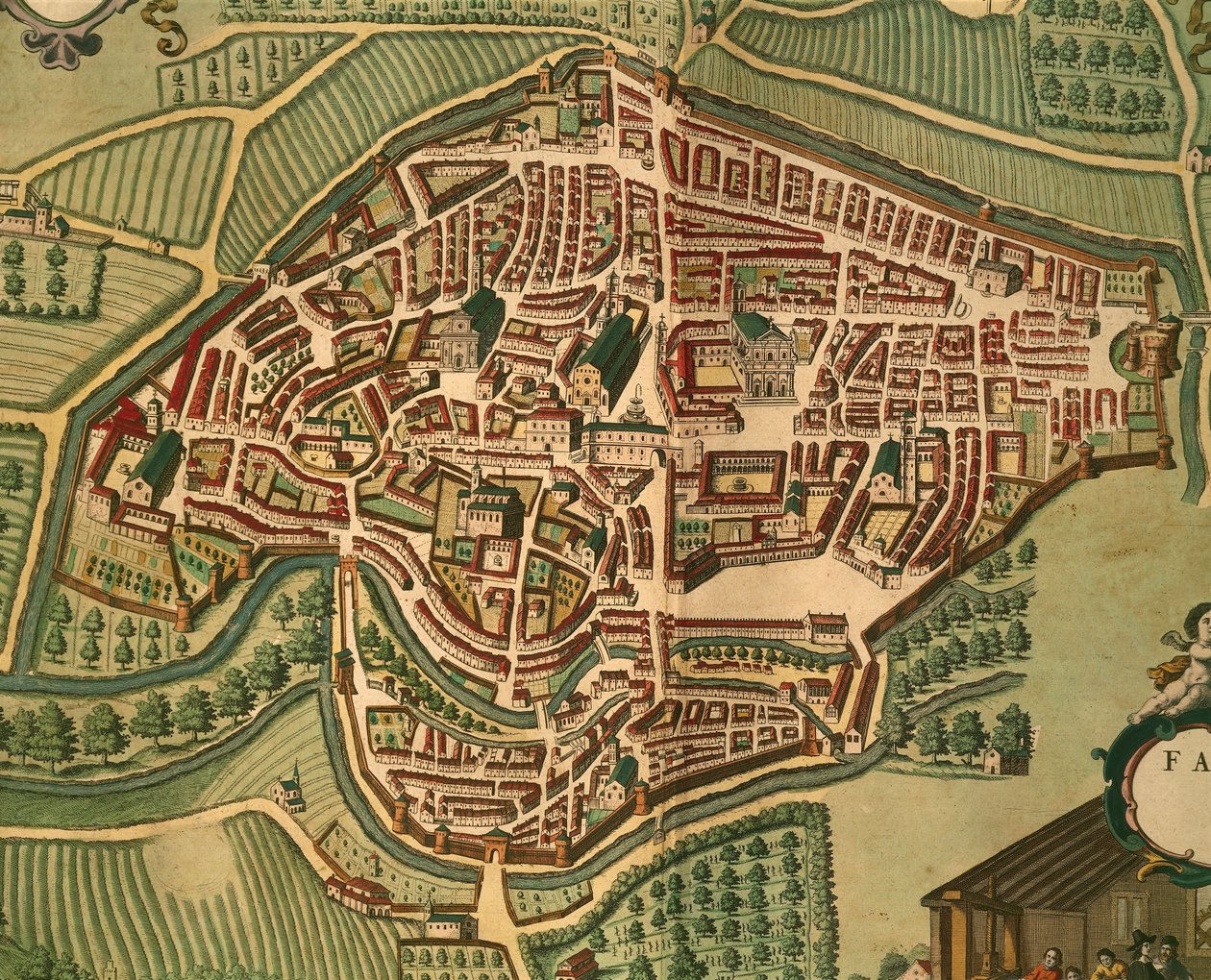 Fabriano do Civitates Orbis Terrarum, de Georg Braun de Georg Braun and Hogenberg Franz