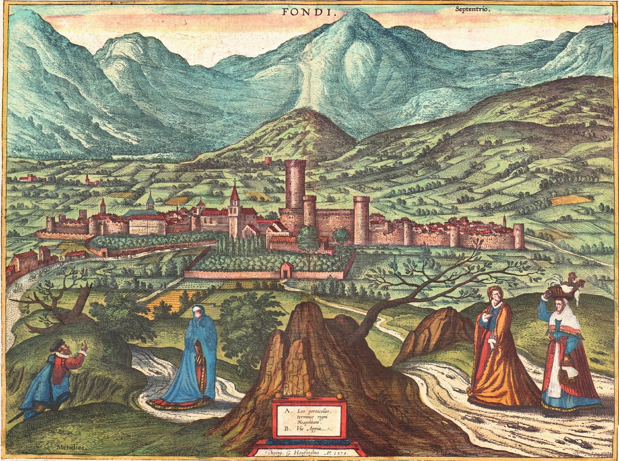 Fondi, Itália de Georg and Hogenberg Franz (1535 90) Braun