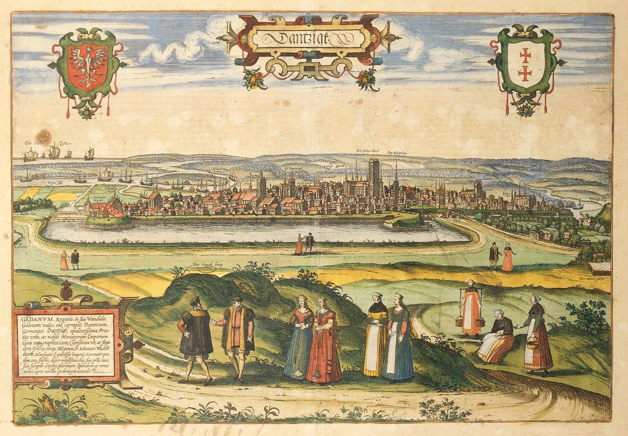 Gdansk de Civitates Orbis Terrarum, de Georg Braun de Georg Braun and Hogenberg Franz